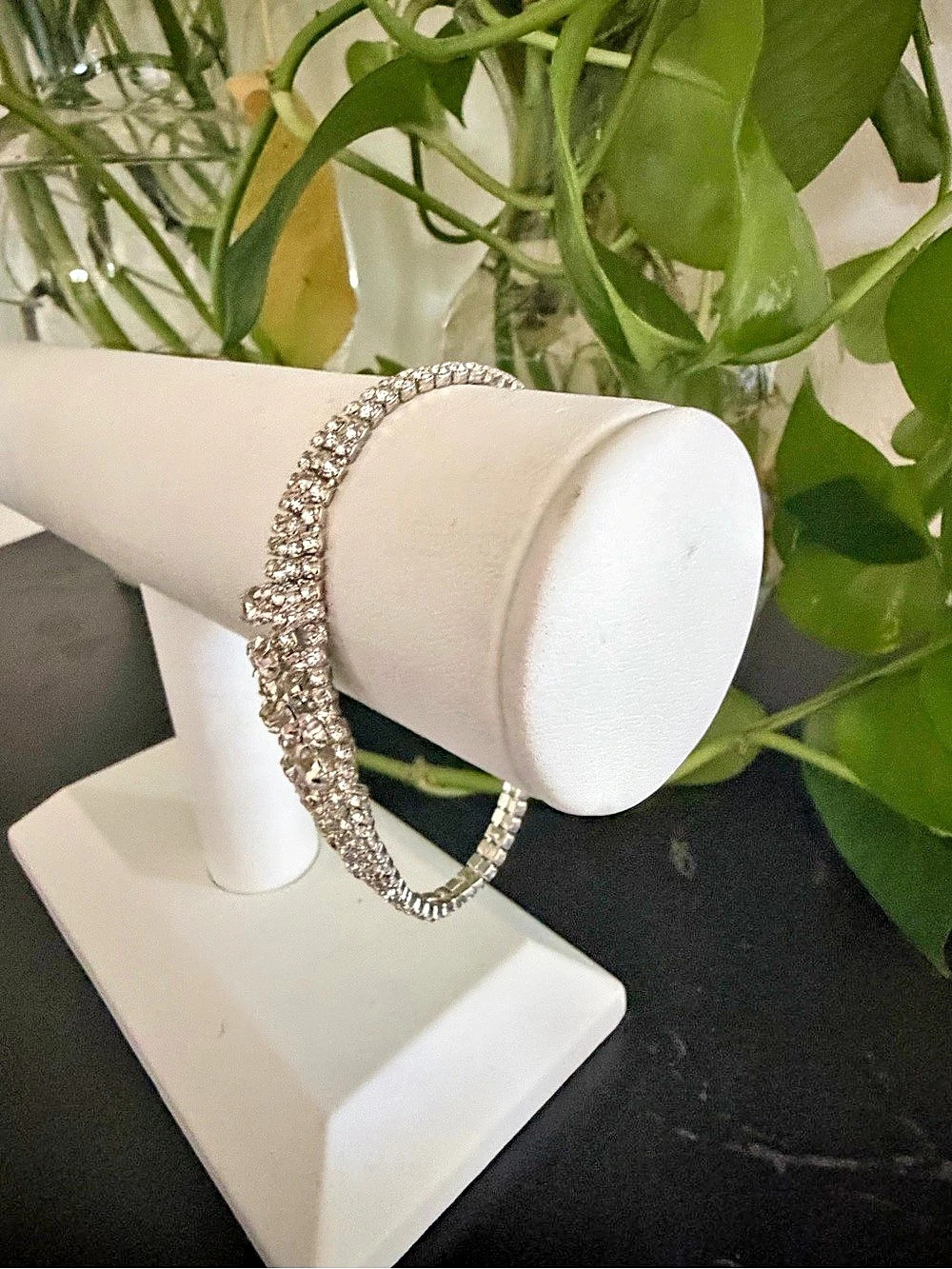 Vintage 60’s Crystal Rhinestone Statement Cocktail Bracelet